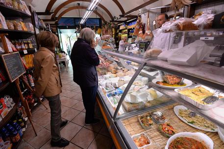 Un negozio di generi alimentari a Pisa, 29 aprile 2014. ANSA/ FRANCO SILVI